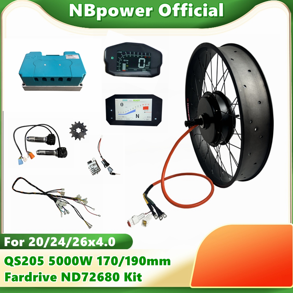 5000W Hub Motor Kit 72V - NBpower QS205 72V 5000W 170/190mm Dropout